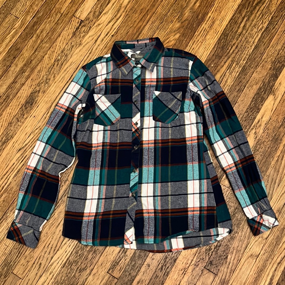 Natural Reflection Plaid Flannel Shirt in SZ S.